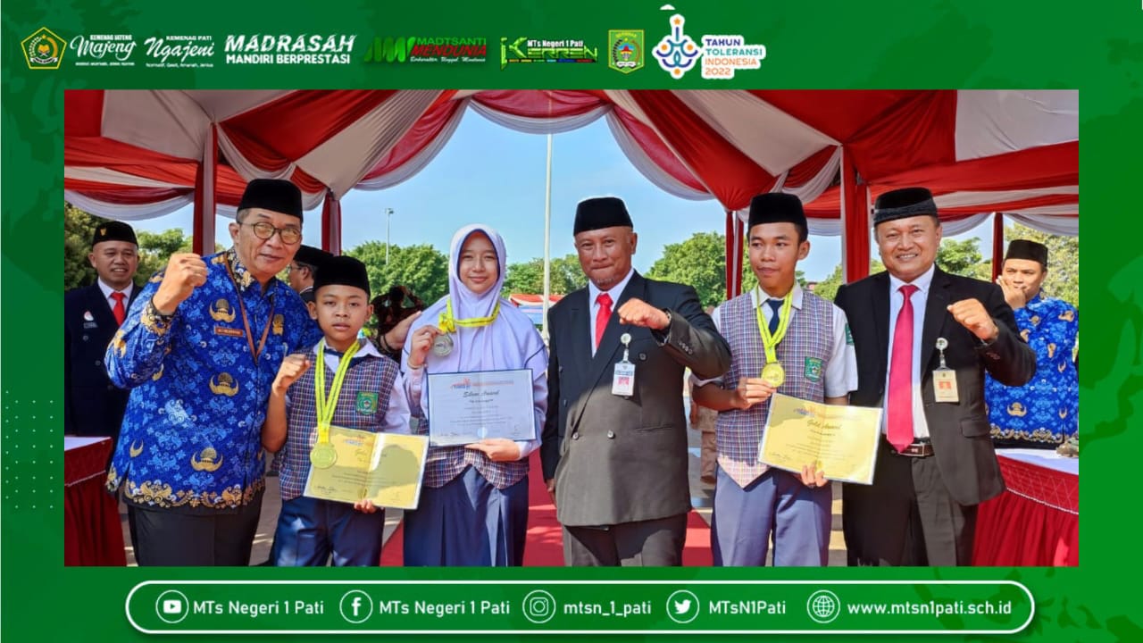 Boyong Medali Internasional, 3 Siswa MTsN 1 Pati Dapat Apresiasi Pj. Bupati