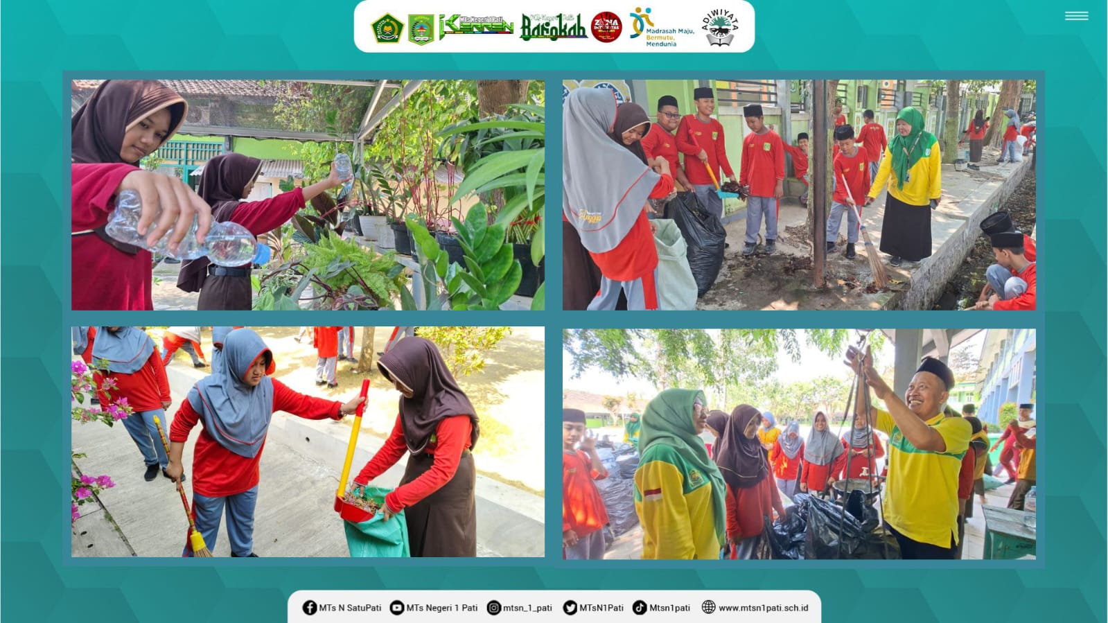 Peringati World Cleanup Day, MTsN 1 Pati Gelar Aksi Bersih Lingkungan